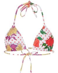 Donde Esteban - Floral-Print Triangle Bikini Top - Lyst