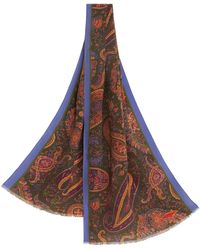 Etro - Zijden Sjaal Met Paisley-Print - Lyst