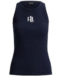 Ralph Lauren - Logo-Embroidered Ribbed Tank Top - Lyst
