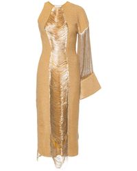 Alexander McQueen - Kleid mit Metallic-Garn - Lyst