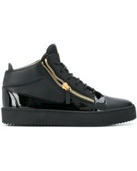 Giuseppe Zanotti - Kriss Leather Mid-Top Sneakers - Lyst