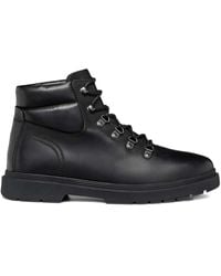 Geox - Lace-Up Leather Boots - Lyst