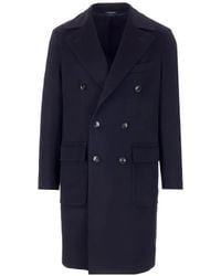 Al Duca d'Aosta - Manteau Croisé À Revers Crantés - Lyst