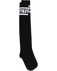Philipp Plein ロゴ 靴下 - ブラック