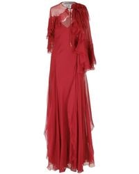 Alberta Ferretti - Maxi Ruffled Silk-Chiffon Dress - Lyst