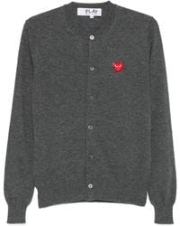 COMME DES GARÇONS PLAY - Logo Heart-Emblem Cardigan - Lyst