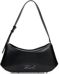 KARL LAGERFELD - K/Signature Studs Elongated Shoulder Bag - Lyst