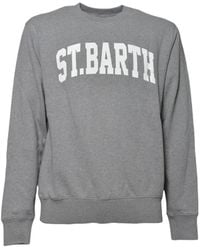 MC2 Saint Barth - Soho Cotton Sweatshirt With St. Barth Print - Lyst