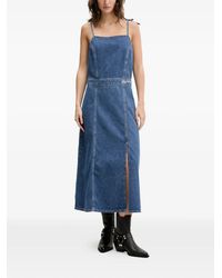KARL LAGERFELD - Tie-Strap Front-Slit Dress - Lyst