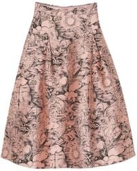 Shiatzy Chen - Jacquard Midi Skirt - Lyst