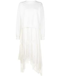 Goen.J - Sweatshirt-Layered Lace Dress - Lyst