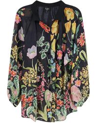 LAVI COUTURE - Afrodite Floral-Print Ramie Shirt - Lyst