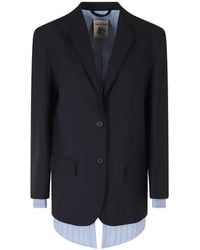Semicouture - Deana Layered-Detail Single-Breasted Blazer - Lyst