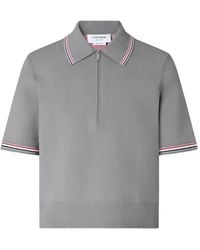Thom Browne - Browne 65 Intarsia Zip Polo - Lyst