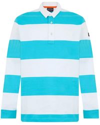 Paul & Shark - Striped Long-Sleeve Polo Shirt - Lyst