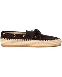 Miu Miu - Zapatos náuticos de ante - Lyst
