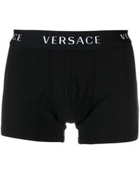 Versace - Logo Trim Boxer Shorts - Lyst