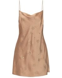LoveShackFancy - Star-Pattern Slip Dress - Lyst