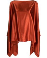 Gianluca Capannolo - Satin-finish Cape-style Blouse - Lyst