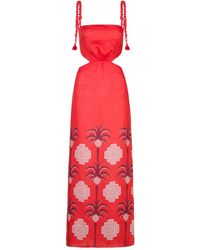 Johanna Ortiz - Vestido con palmeras estampadas - Lyst
