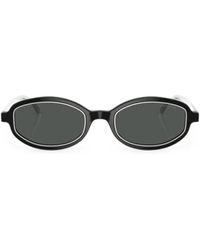 Emporio Armani - Lunettes De Soleil À Monture Ovale - Lyst