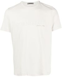 Corneliani - Logo-embroidered Crew-neck T-shirt - Lyst