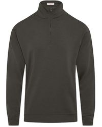 Orlebar Brown - Isar Graphite Merino Half-Zip Sweater - Lyst