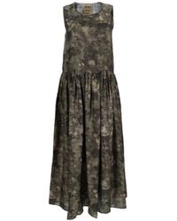 Uma Wang - Robe Longue Froncée Ardal À Fleurs - Lyst