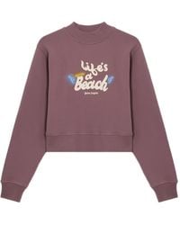 Palm Angels - Life's A Beach Cropped Sweatshirt - Lyst