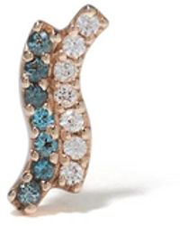Maria Black - 14Kt Wave Sapphire And Diamond Stud - Lyst