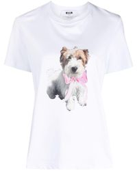 MSGM - Hemd mit Hunde-Print - Lyst