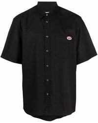 DIESEL - Logo-Patch Short-Sleeve Shirt - Lyst