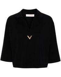 Valentino Garavani - Schurwollpullover mit V-Logo - Lyst