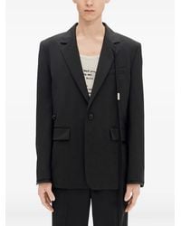 Ann Demeulemeester - ストラップディテール ウールジャケット - Lyst