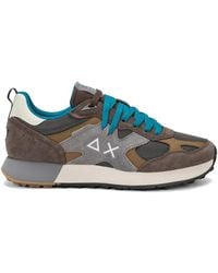 Sun 68 - Jaki Panelled Logo-Embroidered Sneakers - Lyst