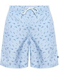 Paul & Shark - Shark-Print Swim Shorts - Lyst