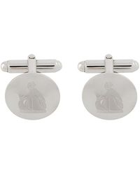Lanvin Boutons de manchette à logo gravé - Métallisé