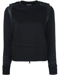 Neil Barrett - Leather Details Sweatshirt - Lyst
