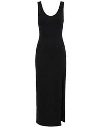 Wardrobe NYC - Ribbed-Knit Side-Slit Sleeveless Maxi Dress - Lyst