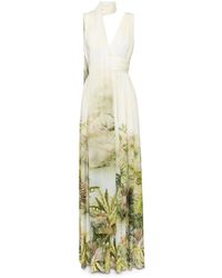 Elie Saab - プリント シフォンドレス - Lyst