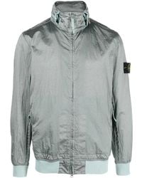 Stone Island - Compass-patch Long-sleeved Bomber Jacket - Lyst