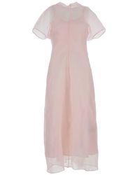 FEDERICA TOSI - Robe Mi-Longue À Manches Courtes - Lyst