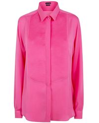 Tom Ford - Tuxedo Silk Shirt - Lyst