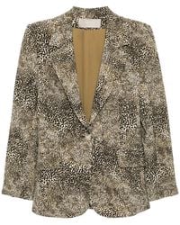 Elie Saab - Blazer À Imprimé Animalier - Lyst