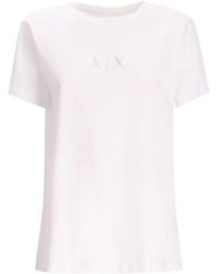 ARMANI EXCHANGE - Logo-Embroidered Cotton T-Shirt - Lyst