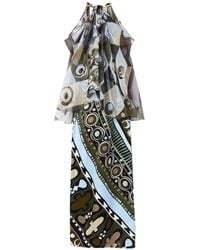 PUCCI - Occhi Print Satin And Chiffon Dress - Lyst