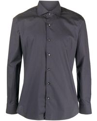 Barba Napoli - Spread-collar Cotton Shirt - Lyst