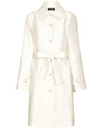 Dolce & Gabbana - Silk-Blend Jacquard Coat - Lyst