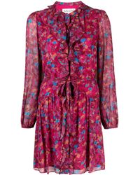 Saloni - Tilly Floral-print Ruffled Dress - Lyst