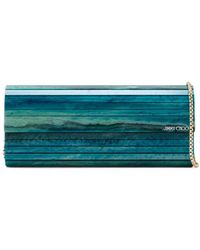 Jimmy Choo - Sweetie Marble-Effect Clutch Bag - Lyst